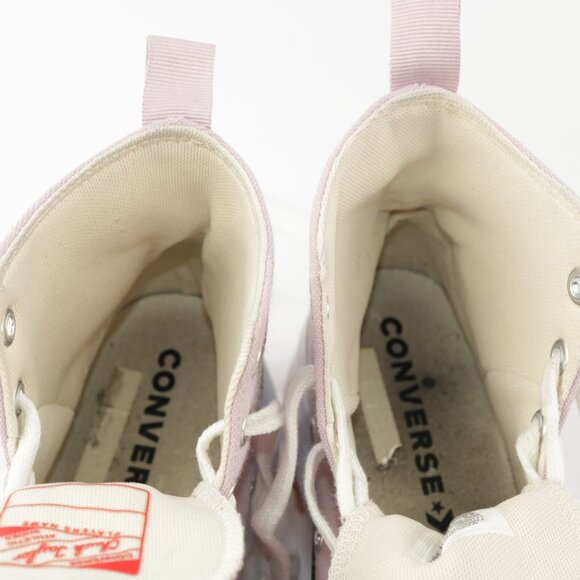 Converse Womens Run Star Hike Hi Sneaker Size 7 Pink White Platform Lace Up Shoe - Picture 11 of 14